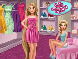 Trò chơi Elsa và rapunzel phòng thay đồ  online.
