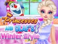 Trò chơi Princesses And Olaf's Winter Style