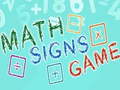 Trò chơi Math Signs Game