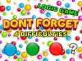 Trò chơi Dont Forget