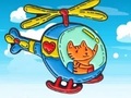 Trò chơi Coloring Book: Cat Driving Helicopter