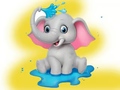 Trò chơi Coloring Book: Elephant Spraying Water