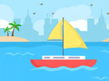 Trò chơi Coloring Book: Boat On Sea