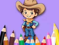 Trò chơi Sách tô màu: Cao bồi  online.