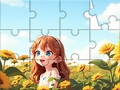 Trò chơi Jigsaw Puzzle: Sunflower Girl