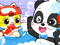 Trò chơi Jigsaw Puzzle: Baby Panda Shower Time