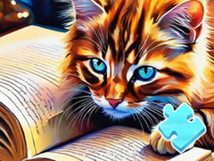 Trò chơi Jigsaw Puzzle: Cat Reading