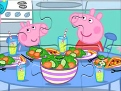 Trò chơi Jigsaw Puzzle: Peppa Dinner Time