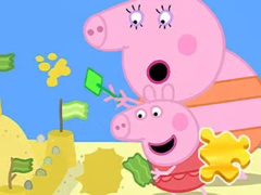 Trò chơi Jigsaw Puzzle: Peppa Pig Making Sand
