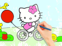 Trò chơi Coloring Book: Hello Kitty Cycling