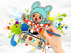 Trò chơi Coloring Book: Toca Boca Skateboard