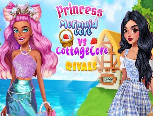 Trò chơi Princess Cottage Core vs đối thủ của nàng tiên cá  online.