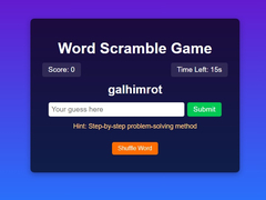 Trò chơi Word Scramble Game Challenge