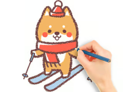 Trò chơi Coloring Book: Skiing Puppy