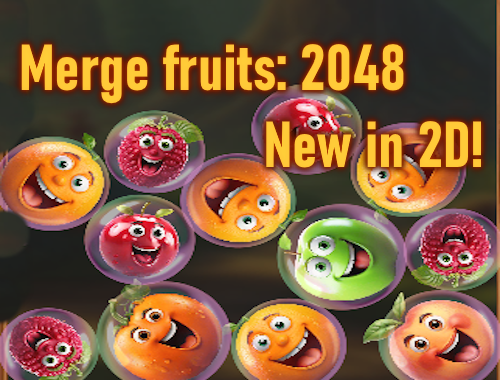 Trò chơi Hợp nhất trái cây: 2048 MỚI trong 2D!  online.