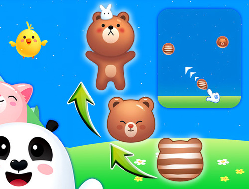 Trò chơi Hợp nhất động vật: game bắn súng bong bóng  online.