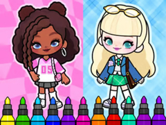 Trò chơi Coloring Book: Aha World Sporty Girl