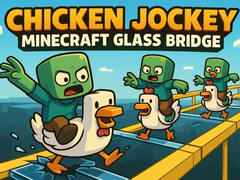 Trò chơi Chicken Jockey: Minecraft Glass Bridge