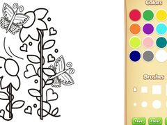 Trò chơi Butterflies and Flowers Coloring Book for Kids