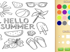 Trò chơi Hello Summer Coloring Book for Kids