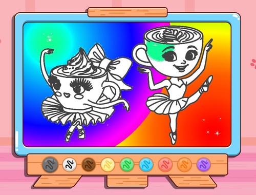Trò chơi Sách tô màu: Ballerina Cappuccina  online.