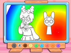 Trò chơi Sách tô màu: Pinki Sprunki Makeover  online.