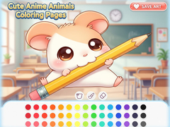 Trò chơi Cute Anime Animals Coloring Pages